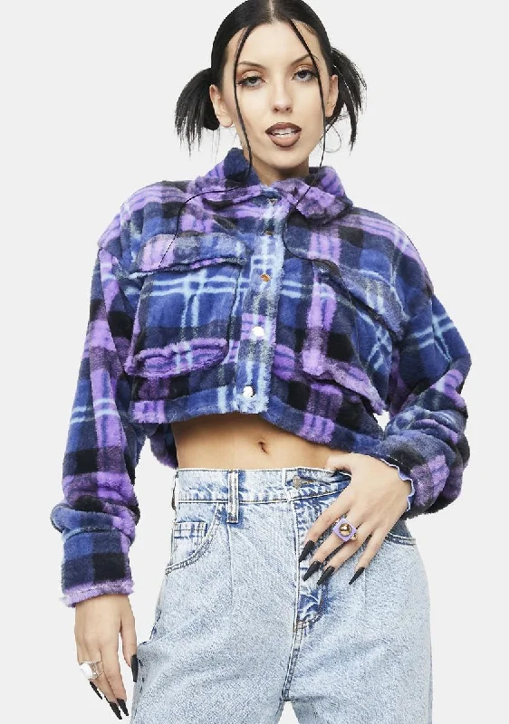 Women's Activewear Attire Break Fashion Norms Staring Contest Plaid Jacket