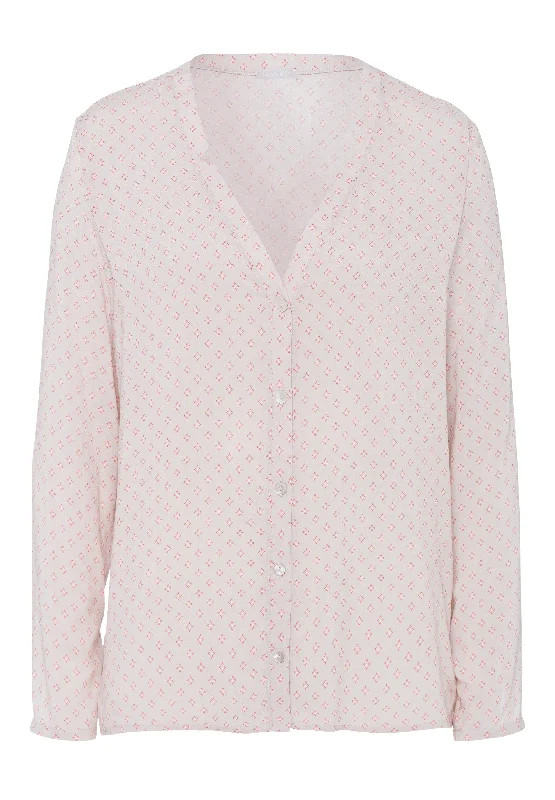 Women's Holiday Attire Final Sale Sleep And Lounge Button Front Shirt | Minimal Blush 77611-1930