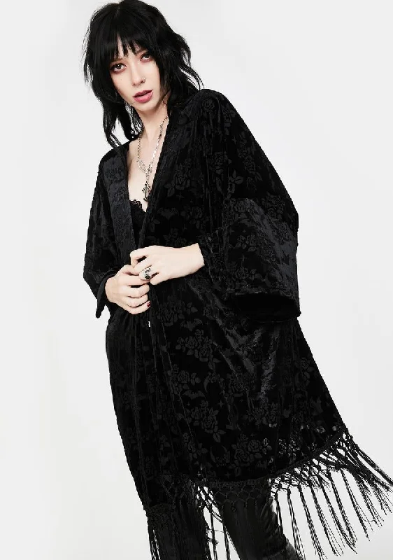 Women's Stylish Casual Garments Fresh Styles, Fresh Deals Starla Velvet Kimono