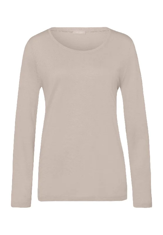 Women's Formal Event Attire Fast Fashion Favorites Sleep And Lounge Relaxed Round Neck Top | Pumice 77844-2801