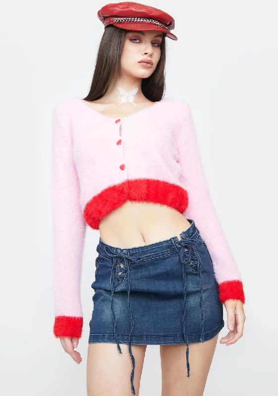 Women's Relaxed Clothes Day-To-Night Styles Warm Fuzzies Cropped Cardigan