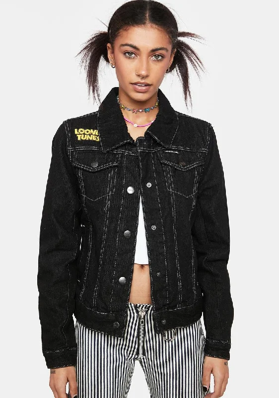 Women's Elegant Clothing Sets Athleisure Style Sale X Looney Tunes Reversible Trucker Jacket