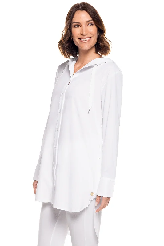 Women's Apparel Stay Ahead In Style Women's Palma Aire Beach Shirt | White