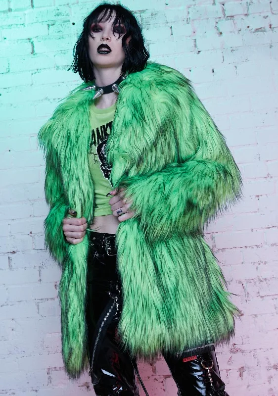 Luxury Women's Clothes Limited-Time Offer Wanted Dead Or Alive Faux Fur Jacket