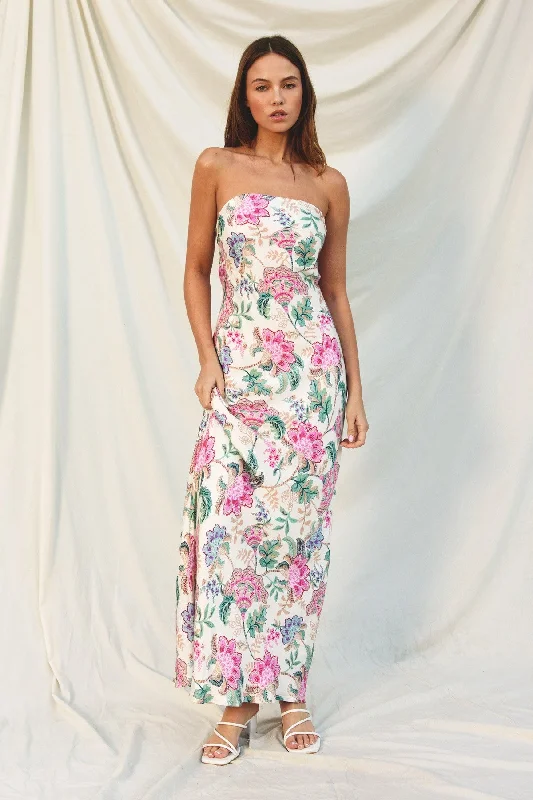 Casual Clothes For Women Hot Picks "Wherever You Went" Strapless Draped Back Maxi Dress