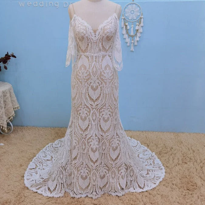 Fashion-Forward Women's Clothing Unbeatable Deals Off-Shoulder Boho Wedding Dress