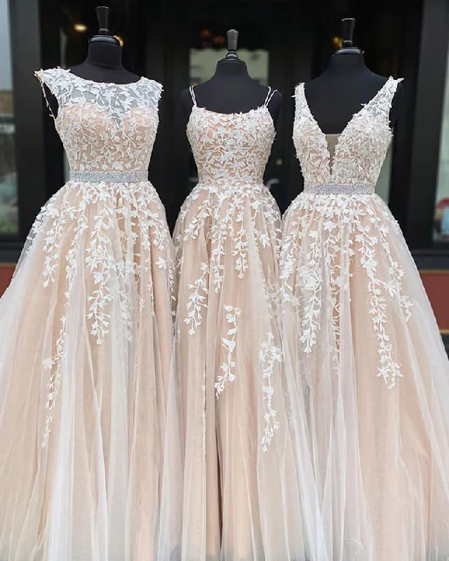 Women's Professional Garments Best-Sellers Romantic Nude /Ivory Lace  Wedding Dresses ,Short Train Robe Mariage Gown WD10115