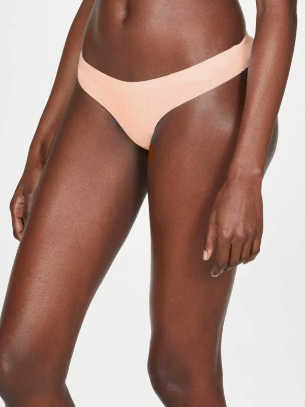 Women's Clothes For The Office Flash Sale Starts Recycled Nylon Seamless Thong - Blush Pink