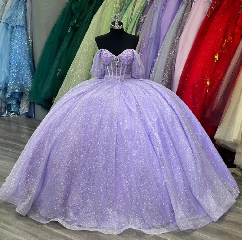 Women's High-End Clothing Romantic Chic Deals Lavender Wedding Dress sequins ball gown Prom Gown Quinceanera Dress Birthday Party Gowns PL25176