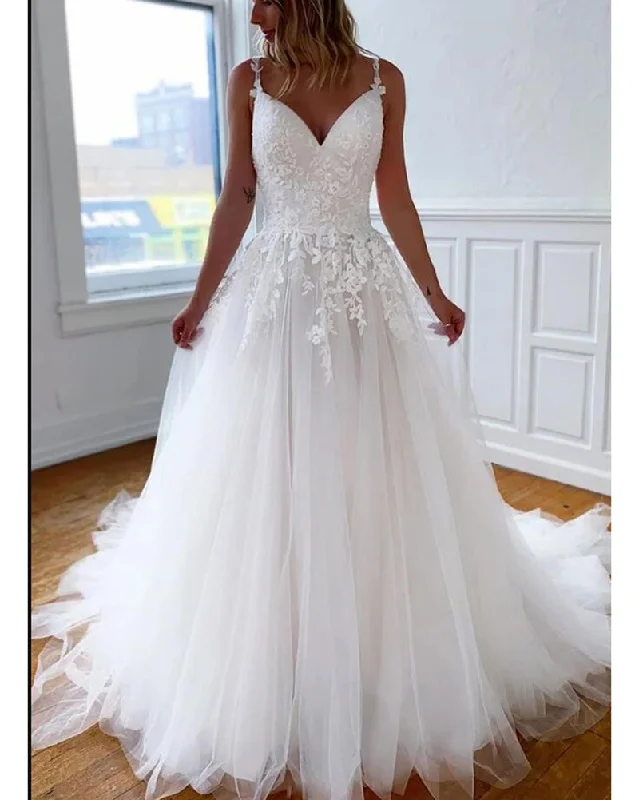 Chic Clothes For Women Everyday Elegance Sale Princess Lace Wedding Dress White Ball Gown Bridal Gown Robe De Mariee WD01117