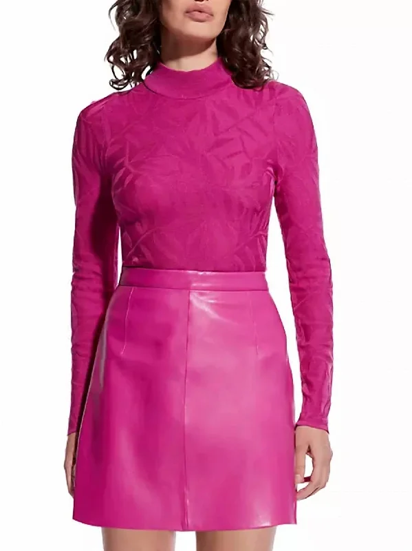 Women's High-End Clothing Get The Latest Trends Remi Turtleneck Top In Raspberry