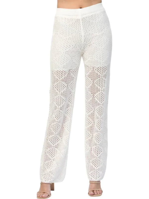 Women's High-End Clothing Trendy Pulse Beachy Babe Pants In White