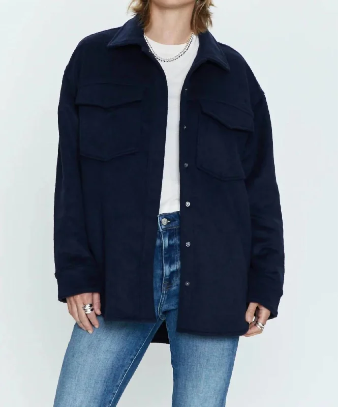 Exclusive Clothing Discounts – Upgrade Your Wardrobe For Less Oversized Shirt Jacket In Navy