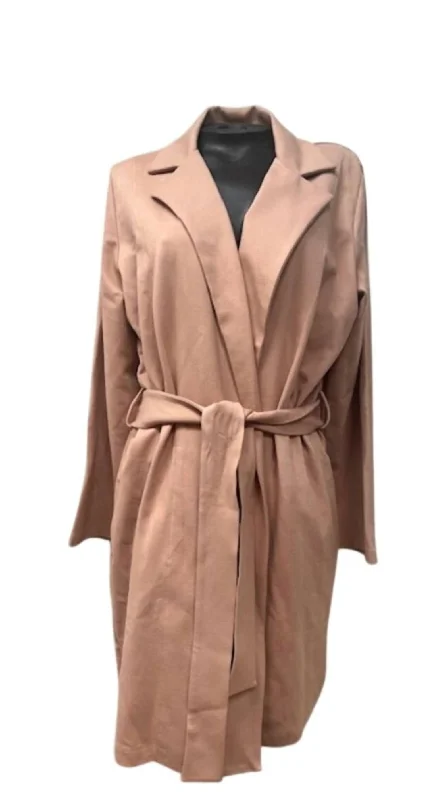 Women's Occasion Wear Clothing Ponte Trench Coat In Almondine