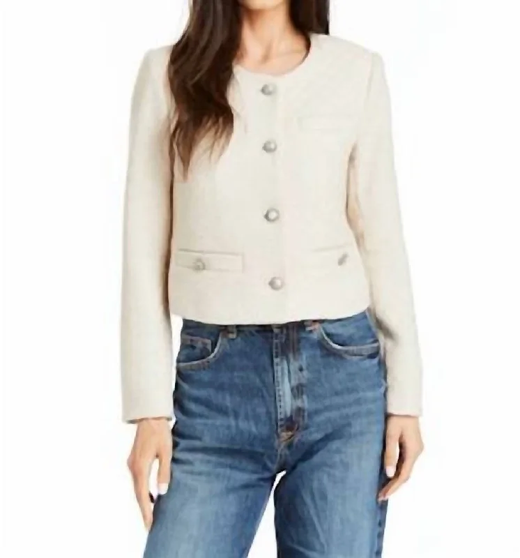 Women's Plus-Size Casual Outfit Emillia Buttoned Jacket In Petal