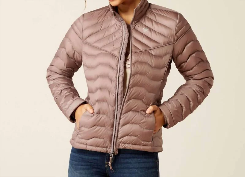 Elegant Clothing For Women Ideal Down Jacket In Purple Dove