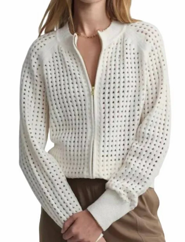 Women's Clothes For Work Events Marta Boucle Knit Jacket In Coconut Milk