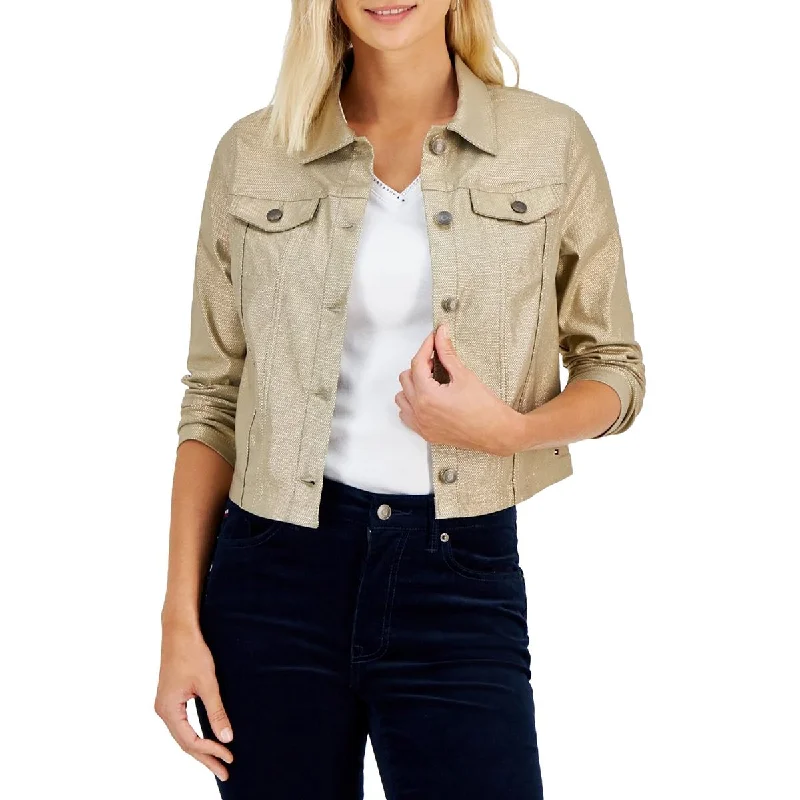 Fashion Sale Live Now – Upgrade Your Style For Less Womens Crop Viscose Trucker Jacket