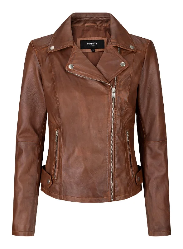 Women's Trendy Clothing Timber Biker Leather Jacket