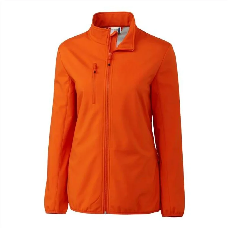 Women's Everyday Clothes Women's Trail Stretch Softshell Full Zip Jacket In Blood Orange