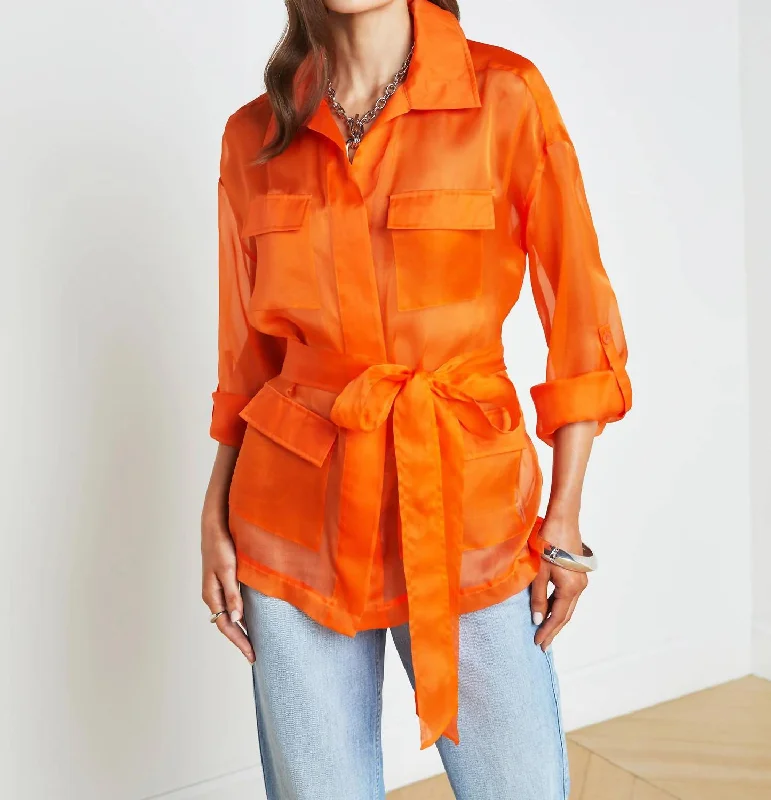 Dress In Style With Our Special Clothing Promotions Colson Safari Jacket In Pop Orange