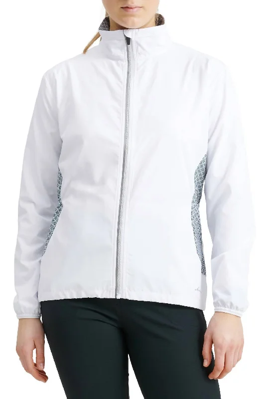 Women's Professional Apparel Hills Stretch Wind Jacket In White