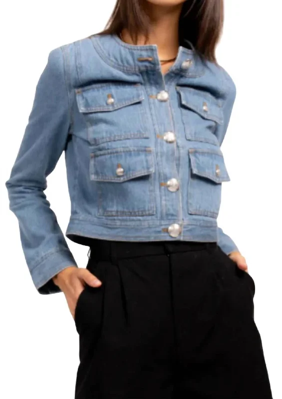 Women's Evening Apparel Liam Denim Lady Jacket In Blue