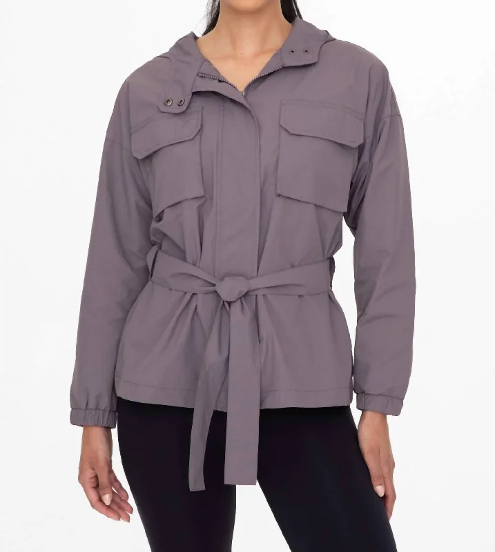 Big Savings On Modern And Classic Fashion Looks Maribel Water Resistant Jacket In Deep Purple