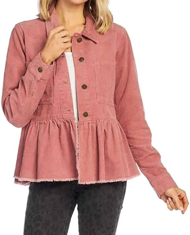 Women's Trendy Clothes Banks Corduroy Jacket In Mauve