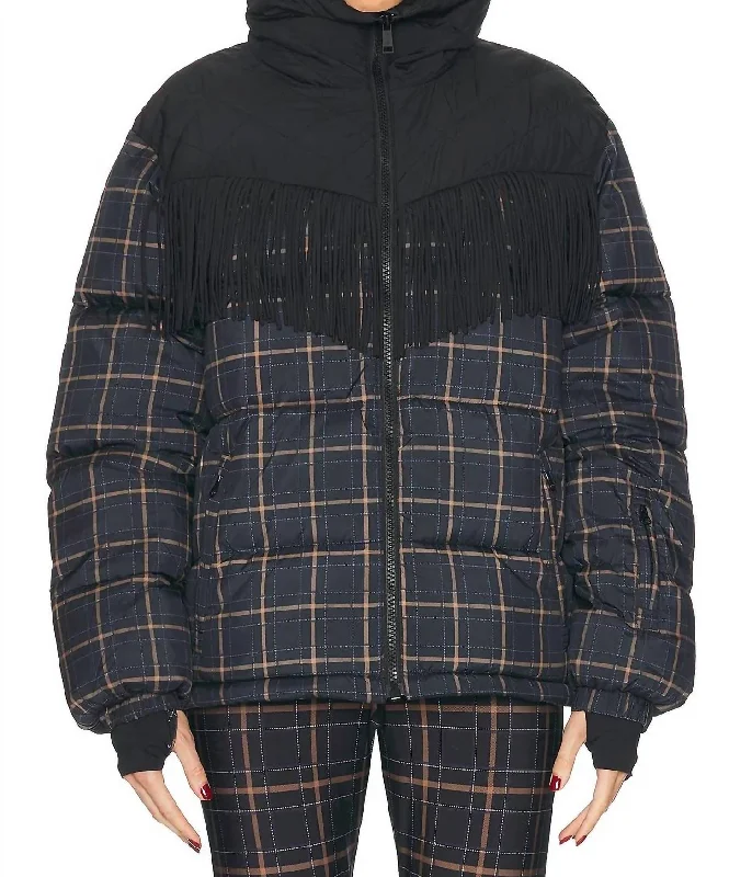 Limited-Time Markdowns On Stylish Wardrobe Essentials Lumiere Fox Puffer Jacket In Plaid