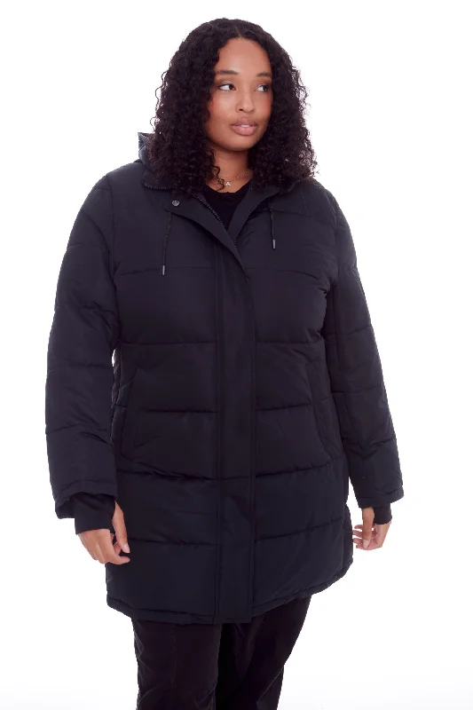 Big Discounts On Premium Fashion Collections AULAVIK PLUS | WOMEN'S VEGAN DOWN (RECYCLED) MID-LENGTH HOODED PARKA COAT (PLUS SIZE)