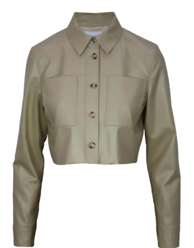 Women's Travel Garments Abott Cropped Jacket In Beige