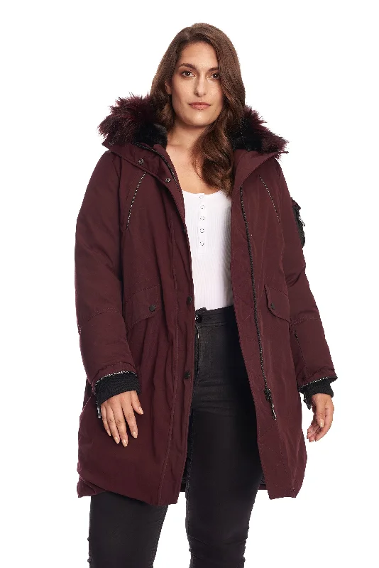 Women's Clothing For Everyday Wear LAURENTIAN PLUS | WOMEN'S VEGAN DOWN (RECYCLED) LONG PARKA (PLUS SIZE)