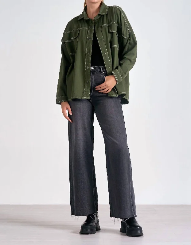 Elegant Clothing For Women Cosmo Jacket In Olive