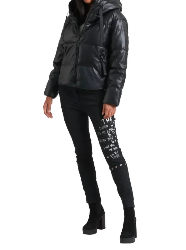 Women's Classic Outfit Vegan Jacket In Black