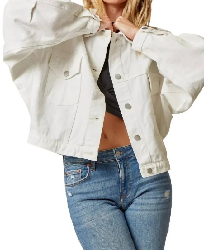 Your Favorite Fashion Pieces Now At Lower Prices We Had It All Denim Jacket In Ivory