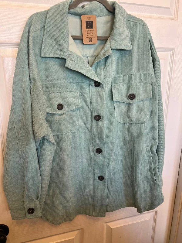 Women's Travel Apparel Button Down Jacket In Mint