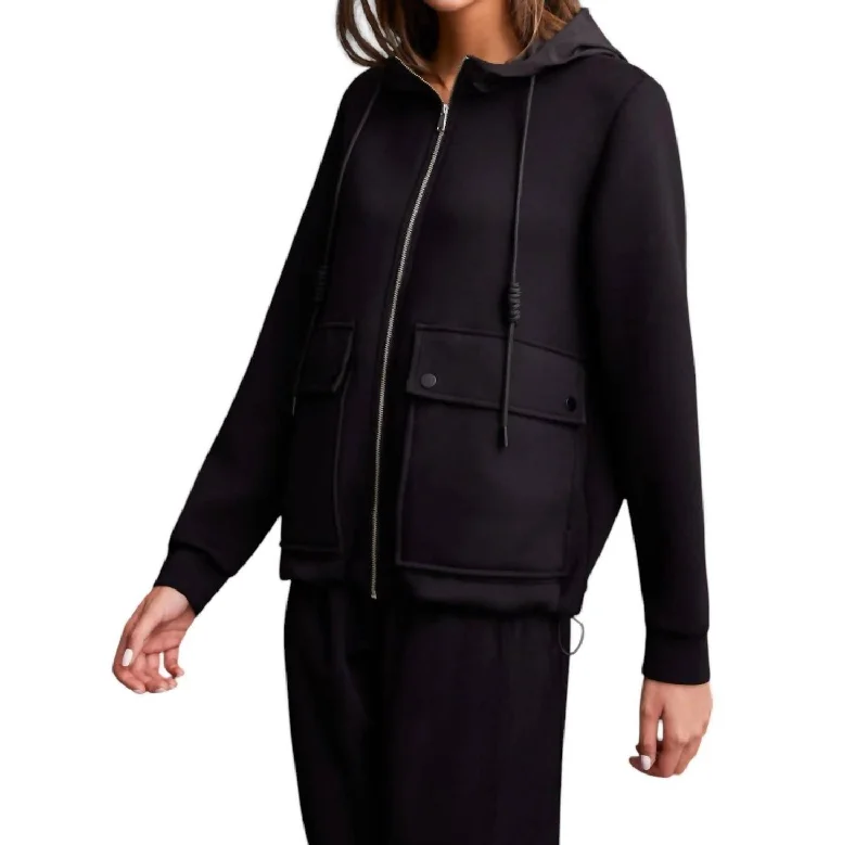 Affordable Women's Garments Scuba Jacket In Black