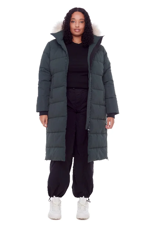 Limited-Stock Sale – Stylish Outfits At Lower Prices KLUANE PLUS | WOMEN'S VEGAN DOWN (RECYCLED) ULTRA LONG LENGTH PARKA (PLUS SIZE)