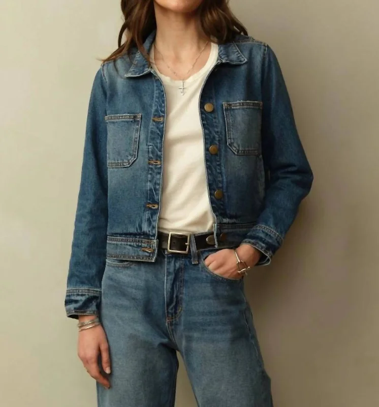 Limited-Stock Clothing Sale – Shop Before It's Too Late Cody Denim Jacket In Berlin Blue