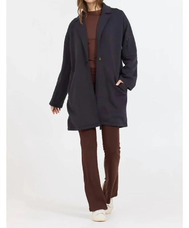 Fashion-Forward Styles At Incredible Discounts Cloud Fleece Trench Coat In Black