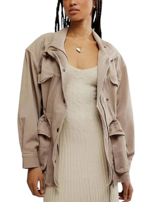 Stylish Women's Apparel Arya Utility Jacket In Cashmere