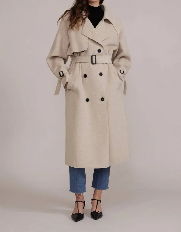 Plus-Size Women's Garments Klaus Trench Coat In Beige