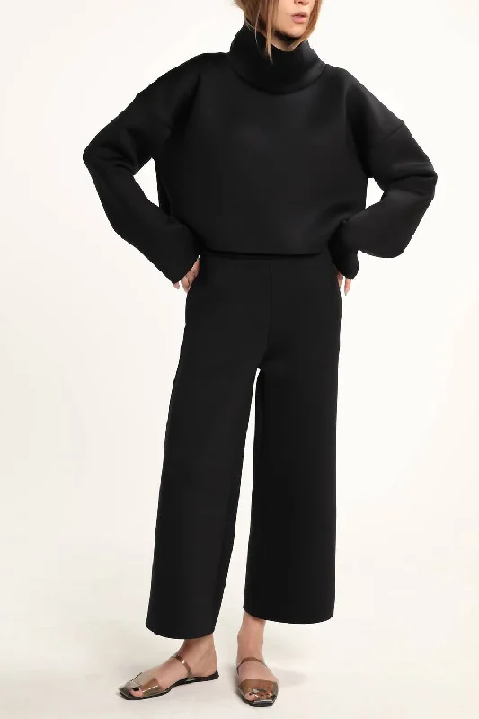 Women's Clothes For The Office Lola Turtleneck Jacket In Black