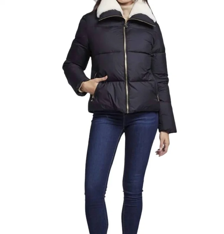 Women's Work Outfit Down Jacket In Black