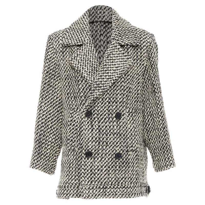 Charming Women's Outfit For Special Occasions Saint Laurent  tweed power shoulder oversized coat