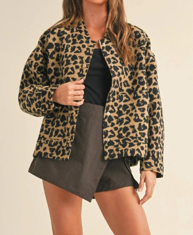 Chic And Affordable Fashion – Limited-Time Offers Short Fur Jacket In Leopard