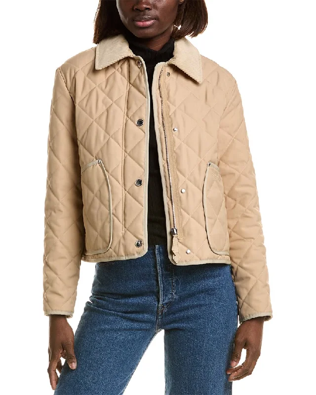 Limited-Stock Clothing Sale – Shop Before It's Too Late Burberry Diamond Quilted Jacket