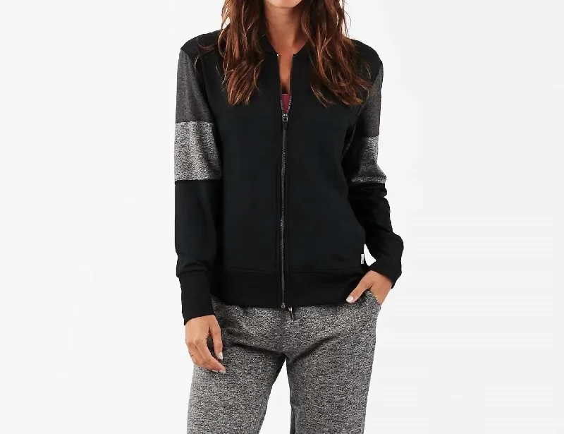 Women's Formal Apparel Women's Halo Bomber Jacket In Black