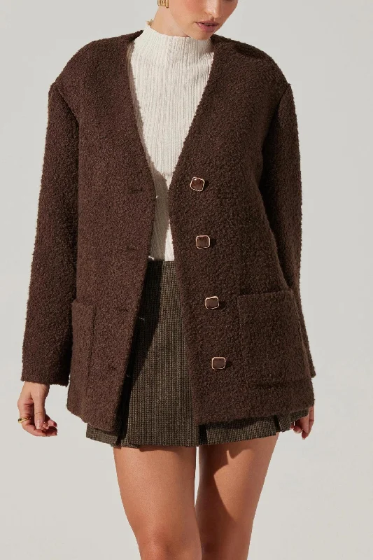 Women's Transitional Outfit Maidy Coat In Browncolor